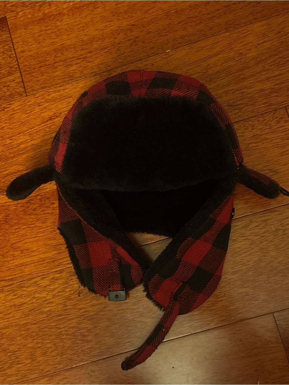 Vintage Artex Knitting Mills Plaid Winter Trapper Hat - Unbranded
